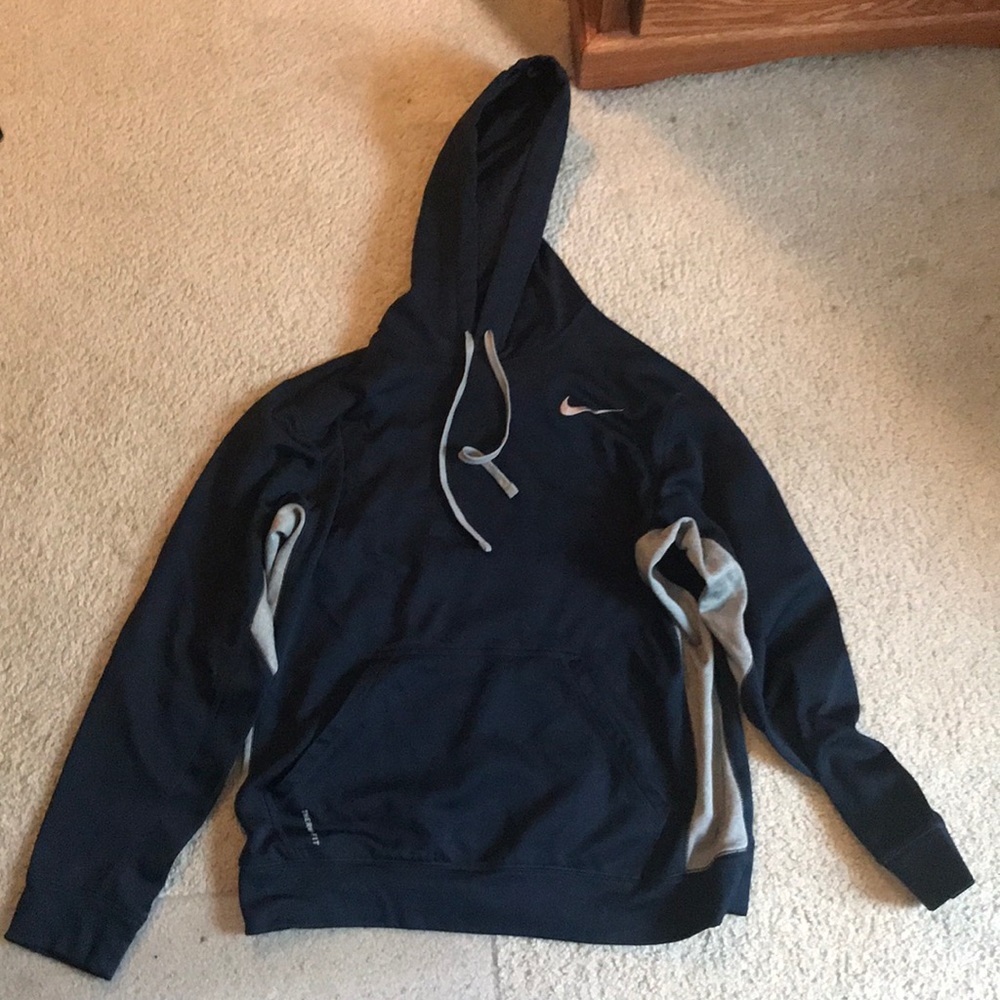 Blue and Gray Nike Therma-Fit Hoodie